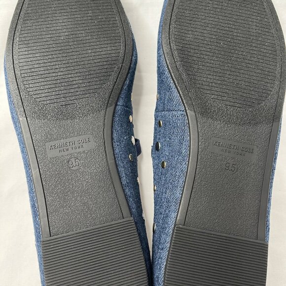 Kenneth Cole Myra Stud Denim Blue Mary Jane Flats Slip On Shoe 9.5 - Picture 7 of 7